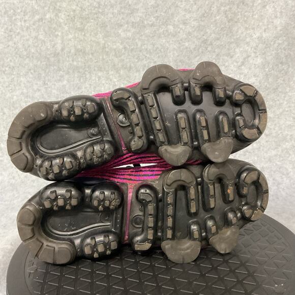 Nike Air Vapormax Flyknit Youth Size 4.5 Running Shoe BQ5238-402 Blue Pink Teal - Picture 5 of 6